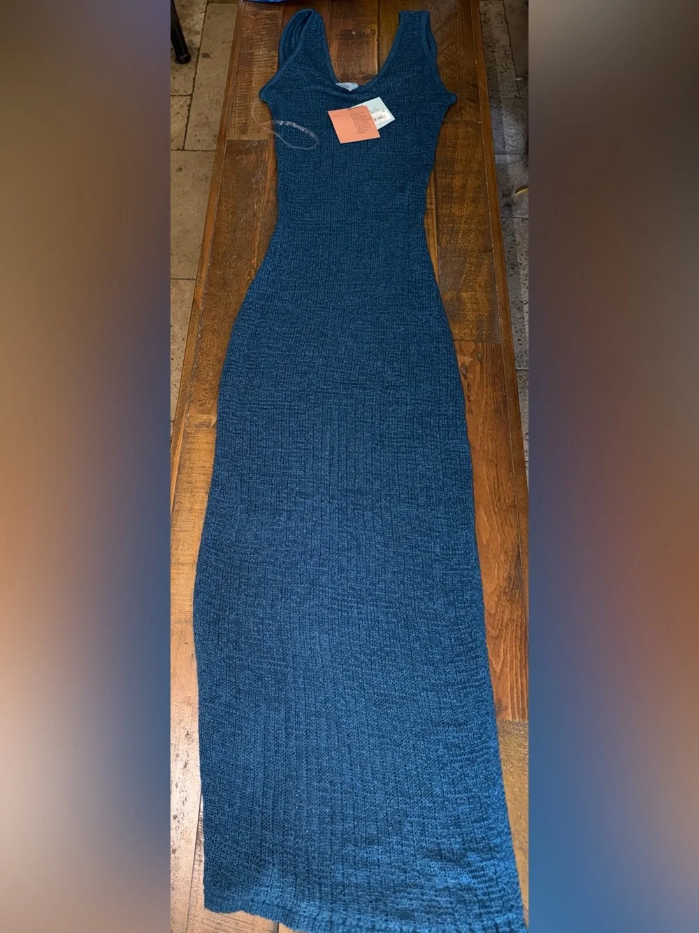 Blue Knit Cover Up dress - Women